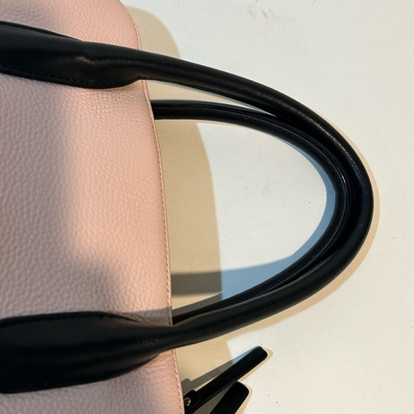 Kate Spade Pink & Black Leather handbag Satchel - Picture 7 of 9